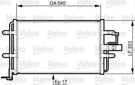 Радіатор кондиціонера Valeo 814357