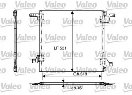 Радіатор кондиціонера Valeo 817458