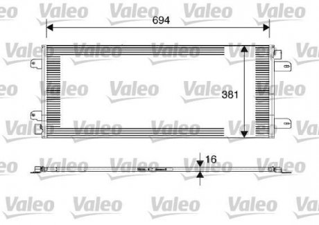 Радіатор кондиціонера Valeo 817689