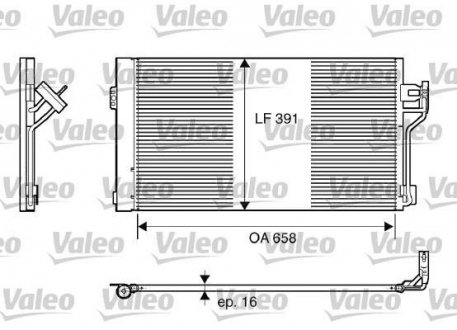 Радиатор кондиционера Valeo 817842