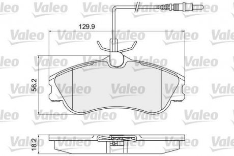 Колодки гальмівні CITROEN P. BERLINGO 1,1-2,0 HDI 96- Valeo 872124