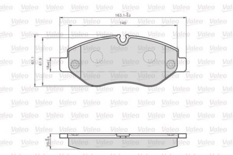 Колодки тормозные DB P. SPRINTER 06- Valeo 872192