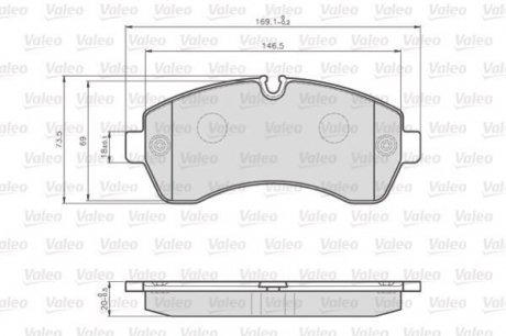 Колодки тормозные DB P. SPRINTER 509-518 CDI 06- Valeo 872200