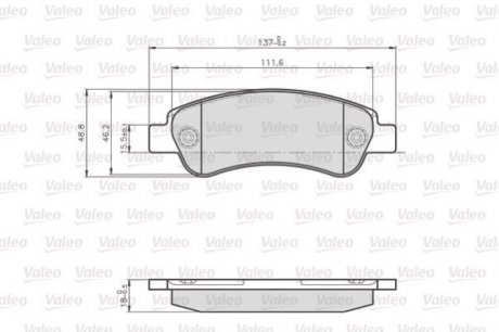 Колодки тормозные CITROEN T. JUMPER/JUMPY 1,6-3,0 HDI 02- Valeo 872465 (фото 1)