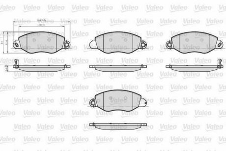 Колодки тормозные FORD P. TRANSIT 2,4D 00-06 Valeo 872577