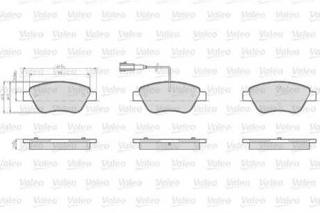 Колодки тормозные CITROEN P. NEMO 1,3-1,4 HDI 08- Valeo 872705