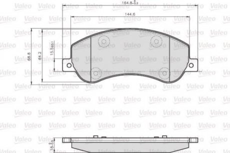 Колодки тормозные FORD P. TRANSIT 2,2 TDCI 06-14 Valeo 872816