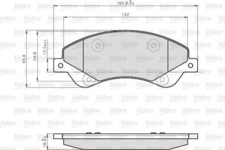 Колодки тормозные FORD P. TRANSIT 06- Valeo 872818