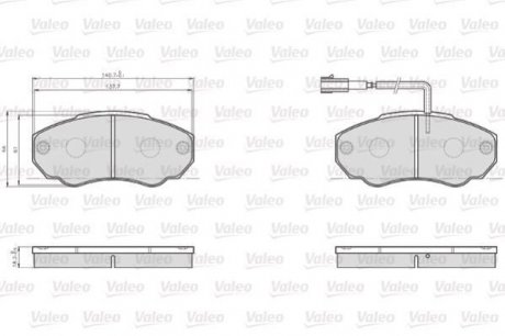 Колодки тормозные CITROEN P. JUMPER 2,0-2,8HDI 02- Valeo 872918