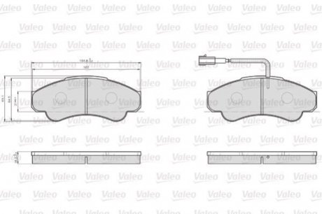 Колодки тормозные CITROEN P. JUMPER 2,0-2,8HDI 02- Valeo 872919