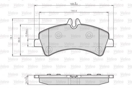 Колодки тормозные DB T. SPRINTER 5-T 509/511/515/518CDI 06/06- Valeo 873190