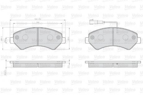 Колодки тормозные FIAT P. DUCATO 06- Valeo 873466