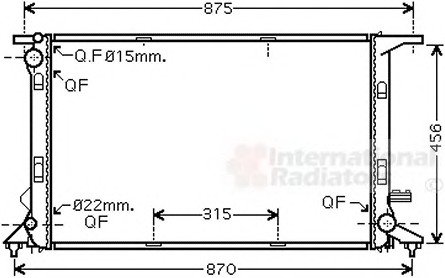 Радіатор охолодження AUDI A4/A7 Van Wezel 03002290 (фото 1)