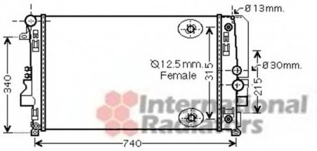 Радиатор охлаждения MERCEDES V639 VIANO/VITO AT 03- (выр-во) Van Wezel 30002460 (фото 1)