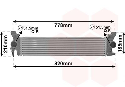 Радиатор интеркулера Van Wezel 30014704