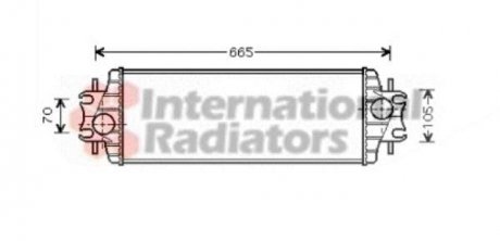 Радіатор інтеркулера Van Wezel 43004328