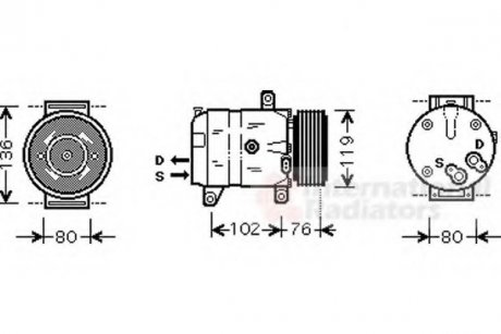 Компрессор кондиционера Van Wezel 4300K069