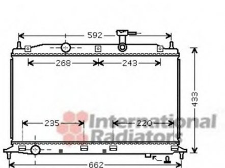 Радиатор охлаждения ACCENT3/VERNA3 14/16 05-(выр-во) Van Wezel 82002188