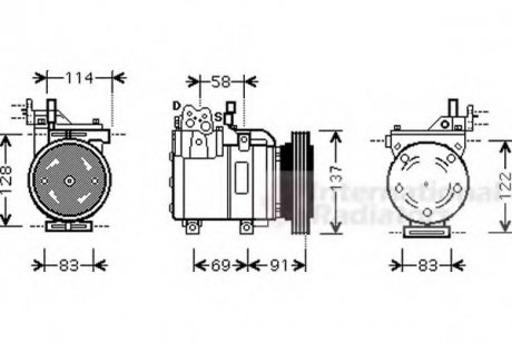 Компрессор кондиционера Van Wezel 8200K199 (фото 1)