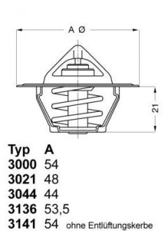 Термостат системы охлаждения WAHLER 304490D1