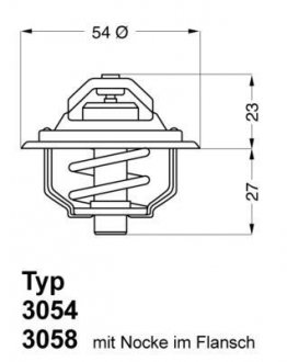 Термостат системи охолодження WAHLER 305487D50