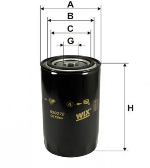 Масляный фильтр, Масляный фильтр, ступенчатая коробка передач WIX FILTERS 92027E