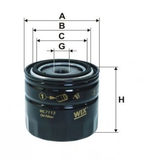 Фільтр масляний WIX FILTERS WL7113