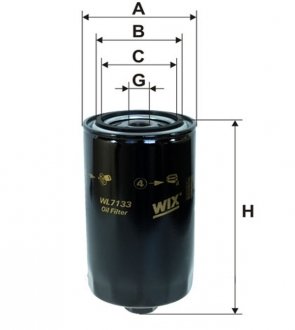 Фильтр масляный VW T4 2.4, 2.5TD (90-03), LT 28, 31,35 WIX WIX FILTERS WL7133