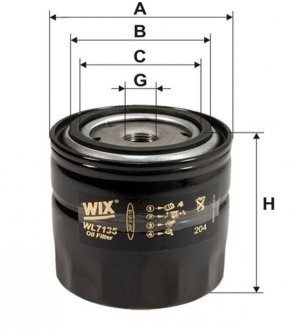 Масляный фильтр WIX FILTERS WL7135