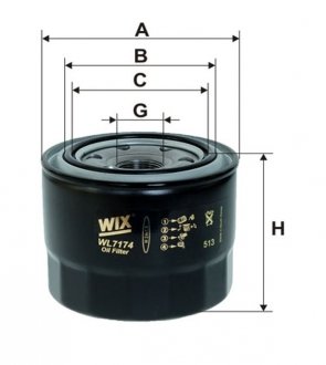 Фільтр масляний WIX FILTERS WL7174