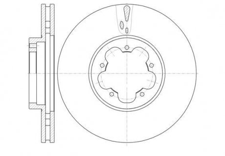 Тормозной диск перед. Transit V347 06- (300mm) WOKING D61022.10