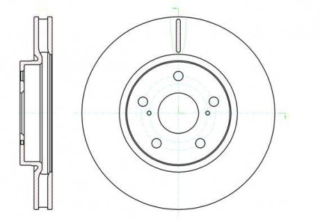 Диск гальмівний передній (кратно 2) (Remsa) Lexus IS 05> 12> (D61076.10) WOKING D6107610