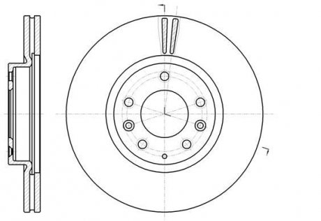 Тормозной диск перед. Mazda 6/Atenza/6 (07-21) WOKING D61235.10