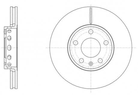 Тормозной диск перед. Audi 100/A4/A6/Passat B5 90-05 (288x25) WOKING D6328.10