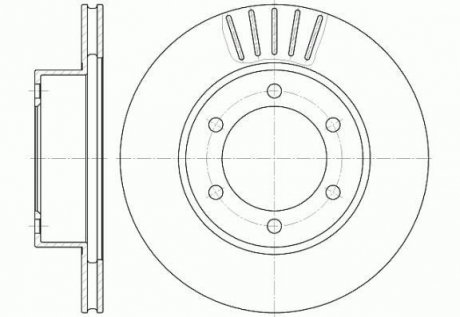 Гальмівний диск передн. 4 RUNNER III /LAND CRUISER 90 2.7-3.4 95-02 WOKING D6562.10