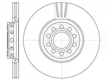 Тормозной диск перед. A4/A6/Passat/Superb (99-13) WOKING D6596.10