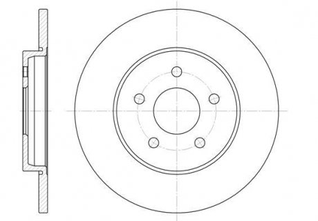 Гальмівний диск задн. XType/Mondeo/Mondeo 00-11 WOKING D6661.00 (фото 1)