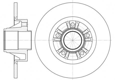 Диск гальмівний задній (Remsa) Renault Trafic II Vivaro 06> WOKING D6733.00
