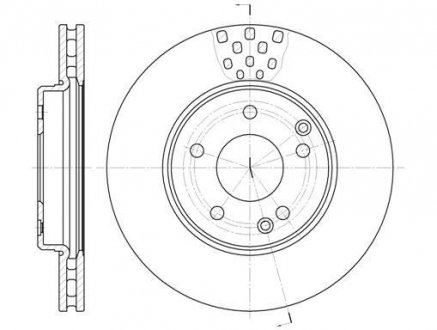 Тормозной диск перед. W203/W208/W209/W202 (93-11) WOKING D6751.10