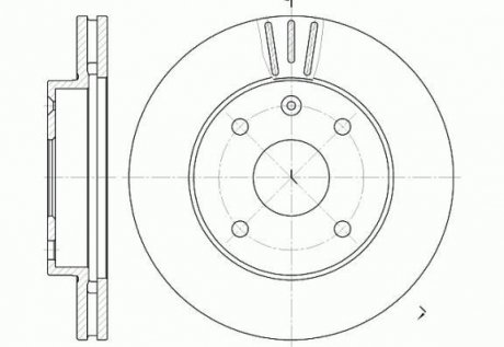 Тормозной диск перед. Lacetti 05- (256x24) WOKING D6959.10