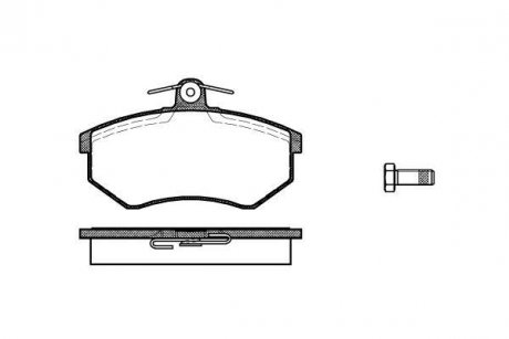 Тормозные колодки перед. Audi 100/80/A4/Caddy/Cordoba (85-04) WOKING P0343.00