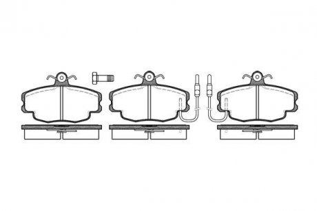 Тормозные колодки перед. PEUGEOT 205/209 /RENAULT Megane 96-03/Clio 1.2-1.9 91-05 (99,9x64,8x18) WOKING P0413.02 (фото 1)