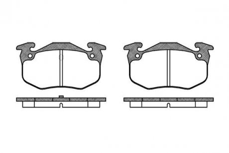 Тормозные колодки зад. Peugeot 206 99-/Renault Megane I 96-03 WOKING P0443.50