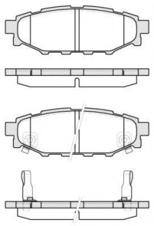 Тормозные колодки задние. Forester/Impreza/Legacy/Outback09- WOKING P10363.12 (фото 1)