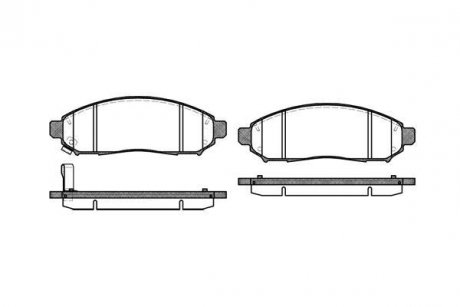 Тормозные колодки перед. Nissan Navara 2,5dCi 05- WOKING P10623.01 (фото 1)