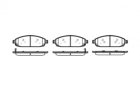 Колодки тормозные диск. перед. (Remsa) Jeep Grand Cherokee 05>10 WOKING P10733.02