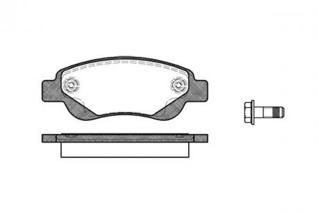 Тормозные колодки перед. Peugeot 107/Citroen C1 05- (Bosch) WOKING P10773.00