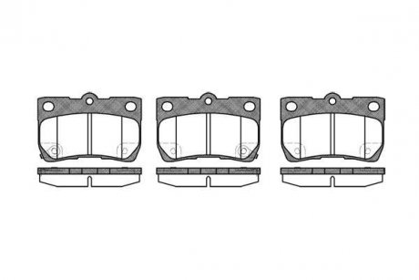 Колодки гальмові дискові задні Lexus Gs (grs19_, uzs19_, urs19_) 3.0 05-11 WOKING P10813.02 (фото 1)