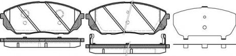 Колодки тормозные дисковые передние Kia Sorento i 2.5 02-,Kia Sorento i 3.3 02- WOKING P11413.12