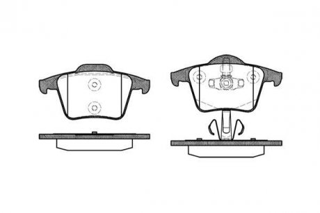 Колодки гальмові дискові задні Volvo Xc90 i 2.4 02-14,Volvo Xc90 i 2.5 02-14 WOKING P11443.00